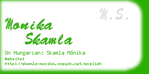 monika skamla business card