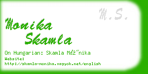 monika skamla business card